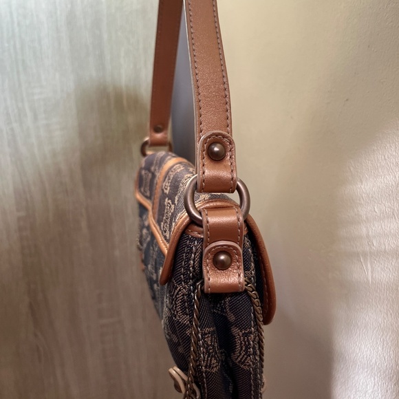 Authentic Celine Ava Macadam Denim Pochette Baguette bag - Picture 5 of 14